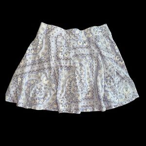 The Children's Place Cream and‎ Blue Bandanna Print Paisley Skort XL 14